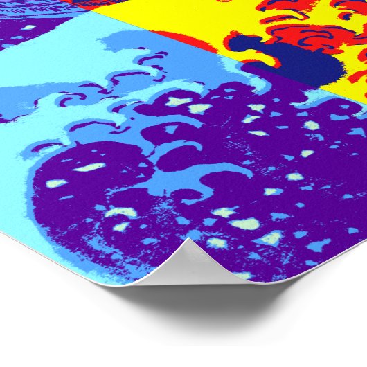 Hokusai Meets Fibonacci, Pop Art Style Poster (Hoek)