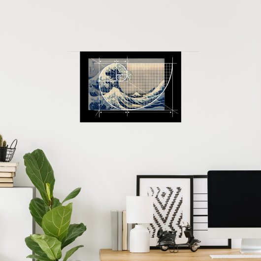 Hokusai Meets Fibonacci, Versie Poster (Thuiskantoor)