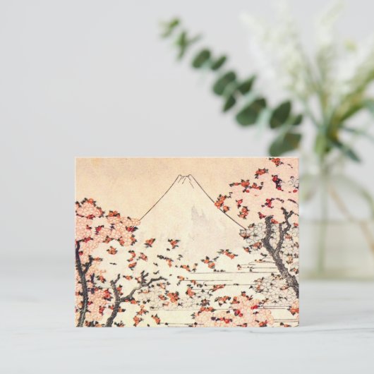 Hokusai Mount Fuji Cherry Blossom Briefkaart (Staand voorkant)