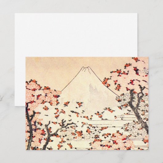 Hokusai Mount Fuji Cherry Blossom Briefkaart (Voorkant / Achterkant)
