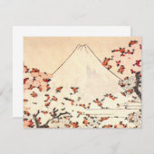 Hokusai Mount Fuji Cherry Blossom Invitations Kaart (Voorkant / Achterkant)