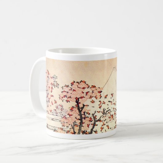 Hokusai Mount Fuji Cherry Blossom Mok (Voorkant links)