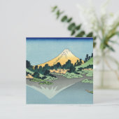 Hokusai Mount Fuji reflecteert in het meer van Kaw (Staand voorkant)