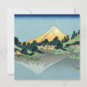 Hokusai Mount Fuji reflecteert in het meer van Kaw