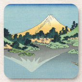 Hokusai Mount Fuji reflecteert in het meer van Kaw Bier Onderzetter (Voorkant)