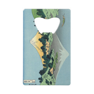 Hokusai Mount Fuji reflecteert in het meer van Kaw Creditkaart Flessenopener