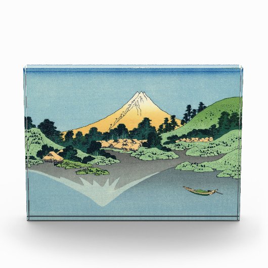 Hokusai Mount Fuji reflecteert in het meer van Kaw Fotoblokken (Voorkant)