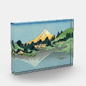 Hokusai Mount Fuji reflecteert in het meer van Kaw Fotoblokken (Links)