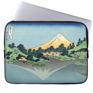 Hokusai Mount Fuji reflecteert in het meer van Kaw Laptop Sleeve