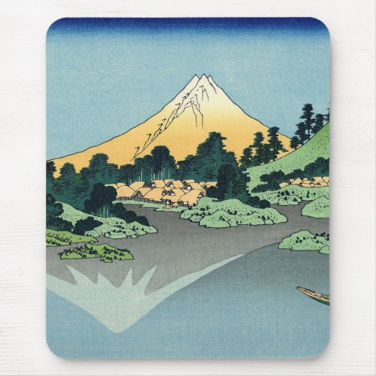 Hokusai Mount Fuji reflecteert in het meer van Kaw Muismat (Voorkant)