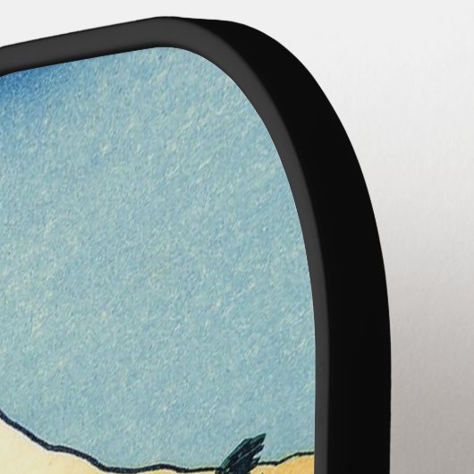 Hokusai Mount Fuji reflecteert in het meer van Kaw Pickleball Paddle (Links Detail)