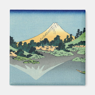 Hokusai Mount Fuji weerspiegelt in het Kawaguchi-m Magneet