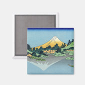 Hokusai - Mount Fuji weerspiegelt in het Kawaguchi Magneet (Voorkant / Achterkant)