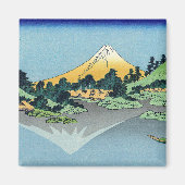 Hokusai - Mount Fuji weerspiegelt in het Kawaguchi Magneet (Voorkant)