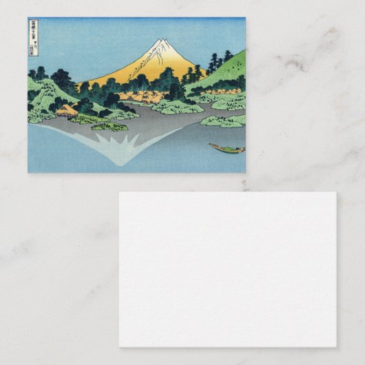 Hokusai - Mount Fuji weerspiegelt in het Kawaguchi Notitiekaartje (Voorkant / Achterkant)