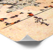 Hokusai Mt Fuji met Kersenbomen in Bloei Poster (Hoek)