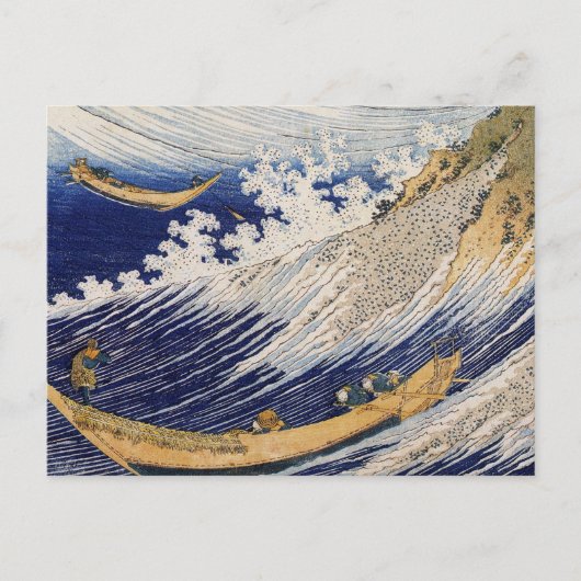 Hokusai Oceaangolven Zee Boten Briefkaart (Voorkant)