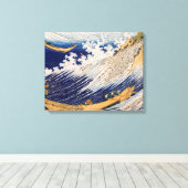 Hokusai Oceaangolven Zee Boten Canvas Afdruk (Insitu (Houten vloer))