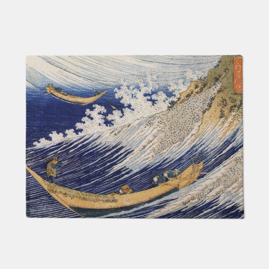 Hokusai Oceaangolven Zee Boten Deurmat (Voorkant)