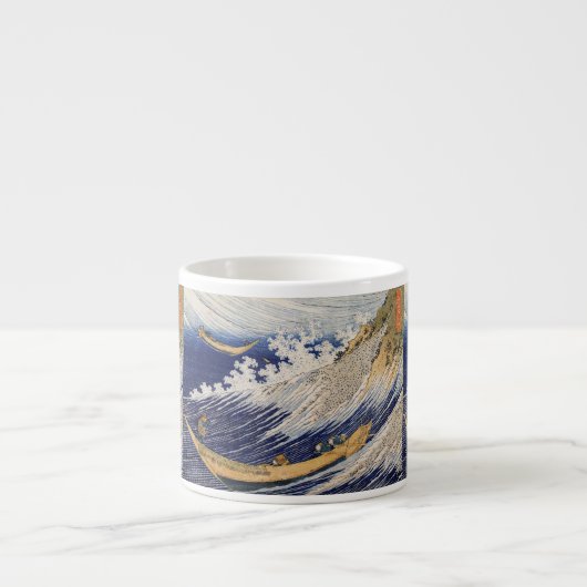 Hokusai Oceaangolven Zee Boten Espresso Kop (Voorkant)