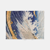 Hokusai Oceaangolven Zee Boten Fleece Deken (Voorkant (Horizontaal))
