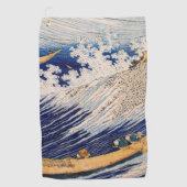 Hokusai Oceaangolven Zee Boten Golfhanddoek (Voorkant)
