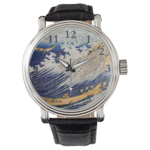 Hokusai Oceaangolven Zee Boten Horloge