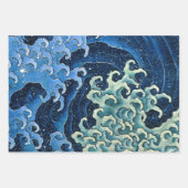 Hokusai Oceaangolven Zee Boten Inpakpapier Vel (Voorkant 3)