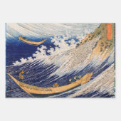 Hokusai Oceaangolven Zee Boten Inpakpapier Vel (Voorkant)