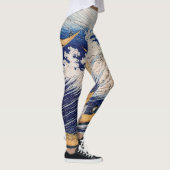 Hokusai Oceaangolven Zee Boten Leggings (Rechts)
