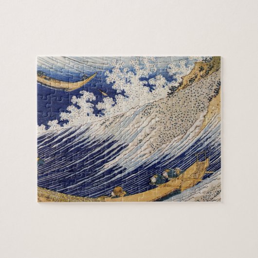 Hokusai Oceaangolven Zee Boten Legpuzzel (Horizontaal)