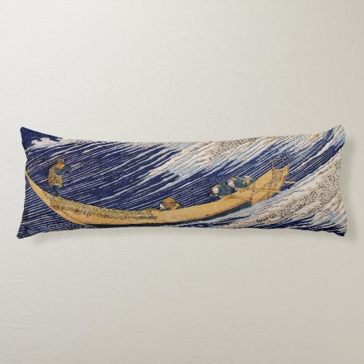 Hokusai Oceaangolven Zee Boten Lichaamskussen (Voorkant)