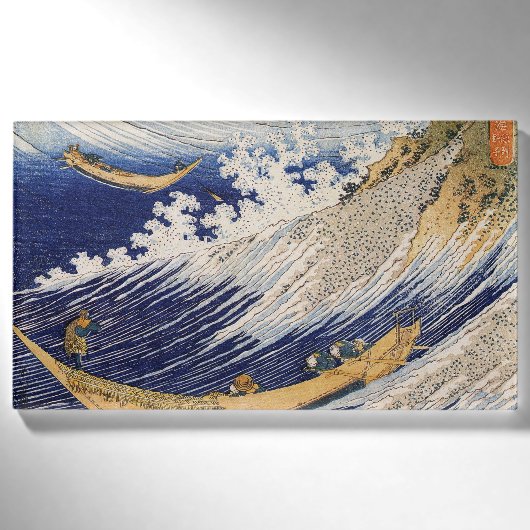 Hokusai Oceaangolven Zee Boten Naambadge (Voorkant)