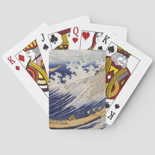 Hokusai Oceaangolven Zee Boten Pokerkaarten (Achterkant)