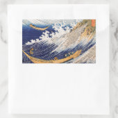Hokusai Oceaangolven Zee Boten Rechthoekige Sticker (Tas)