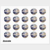 Hokusai Oceaangolven Zee Boten Ronde Sticker (Vel)