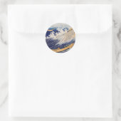 Hokusai Oceaangolven Zee Boten Ronde Sticker (Tas)