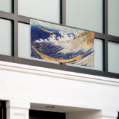 Hokusai Oceaangolven Zee Boten Spandoek (Buitenkant Gebouw)