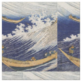 Hokusai Oceaangolven Zee Boten Stof (Close Up)
