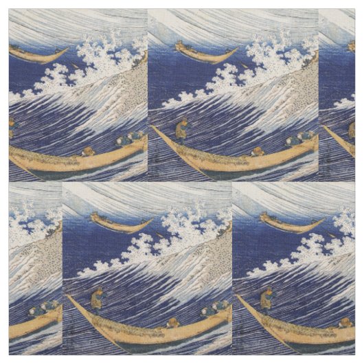 Hokusai Oceaangolven Zee Boten Stof (Swatch)
