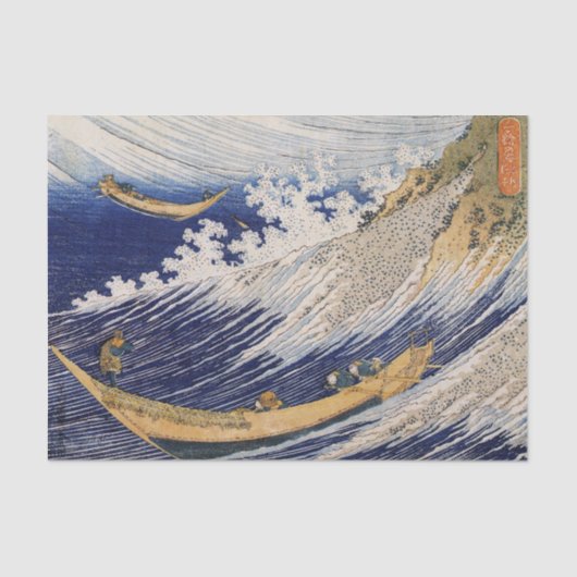 Hokusai Oceaangolven Zee Boten Tissuepapier (Voorkant)