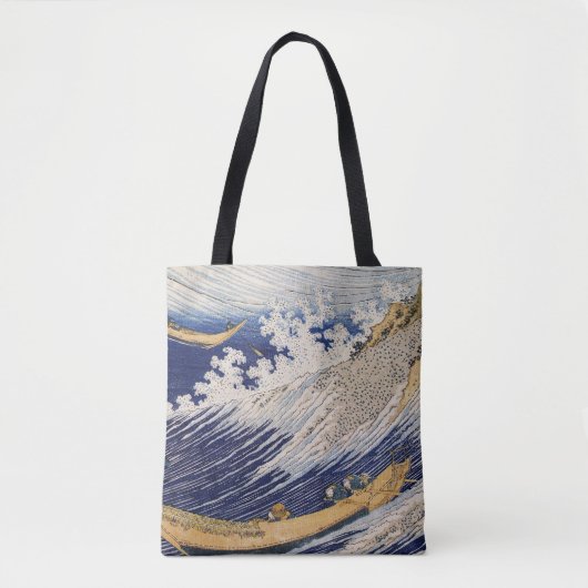 Hokusai Oceaangolven Zee Boten Tote Bag (Voorkant)
