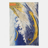Hokusai Ocean Waves Kitchen Towel Theedoek (Verticaal)