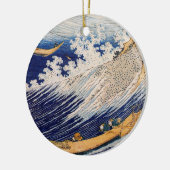 Hokusai Ocean Waves Vissen Boats Keramisch Ornament (Links)