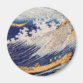 Hokusai Ocean Waves Vissen Boats Magneet (Voorkant)