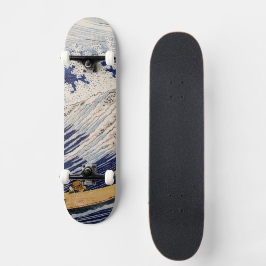 Hokusai Ocean Waves Vissen Boats Persoonlijk Skateboard (Voorkant)