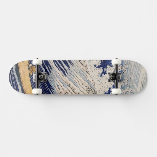 Hokusai Ocean Waves Vissen Boats Persoonlijk Skateboard (Horizontaal)