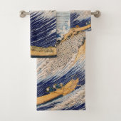 Hokusai Ocean Waves Zee Boten Bad Handdoek (Insitu)
