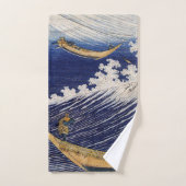 Hokusai Ocean Waves Zee Boten Bad Handdoek (Handdoek)