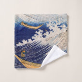 Hokusai Ocean Waves Zee Boten Bad Handdoek (Wasdoekje)